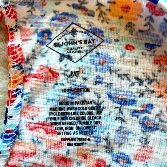 NWOT. St. John’s Bay cotton tank. Size medium tall. - Picture 8 of 8